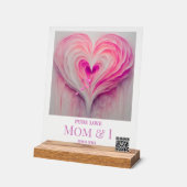 Personalisierte Mama "Reine Liebe" und I Acrylschild (Winkel)