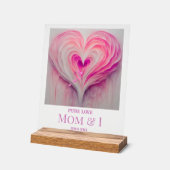 Personalisierte Mama "Reine Liebe" und I Acrylschild (Winkel)