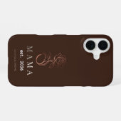 Personalisierte MAMA-Rose Rich Espresso iPhone-Hül iPhone 16 Hülle (Rückseite (Horizontal))