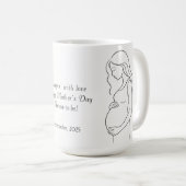 Personalisierte Mama | Schwangerschaft Silhouette Kaffeetasse (VorderseiteRechts)