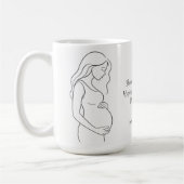 Personalisierte Mama | Schwangerschaft Silhouette Kaffeetasse (Links)