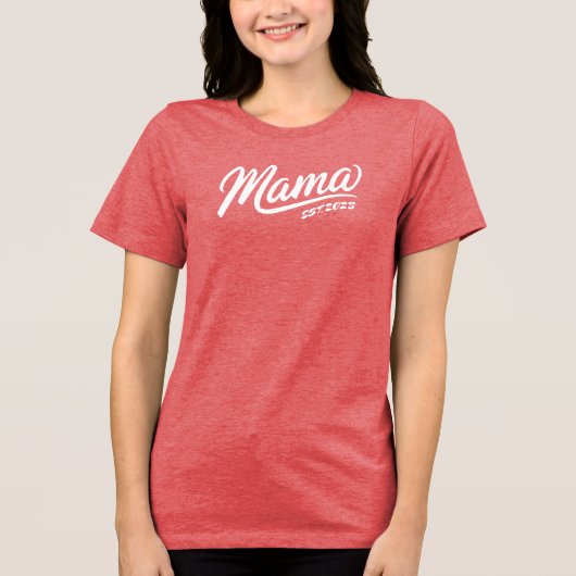 Personalisierte Mama Shirts - Individuelles Geburt (Vorderseite)