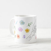 Personalisierte Mama Tasse mit Kinderhand  (Vorderseite Links)