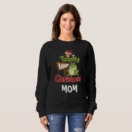 Personalisierte Mama Toadly Liebe Weihnachten Sweatshirt (Vorne ganz)