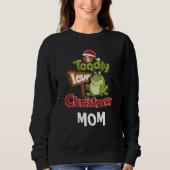 Personalisierte Mama Toadly Liebe Weihnachten Sweatshirt (Vorderseite)