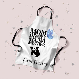 Personalisierte Mama-Typografie-Schürze Schürze