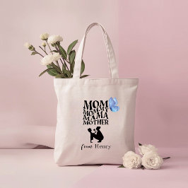 Personalisierte Mama-Typografie-Tasche Tragetasche