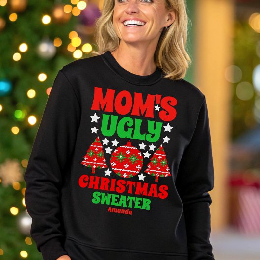 Personalisierte Mama Uguler Weihnachtssüßer Sweatshirt