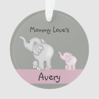 Personalisierte Mama-und Baby-Elefant-Verzierung Ornament