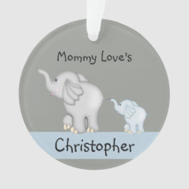 Personalisierte Mama-und Baby-Elefant-Verzierung Ornament