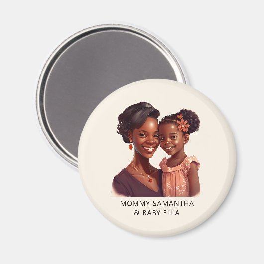 Personalisierte Mama und Tochter (10) Magnet (Vorderseite/Rückseite)