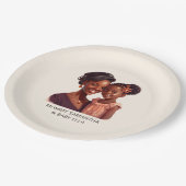 Personalisierte Mama und Tochter (10) Pappteller (Schrägansicht)