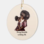 Personalisierte Mama und Tochter (1) Keramik Ornament (Links)