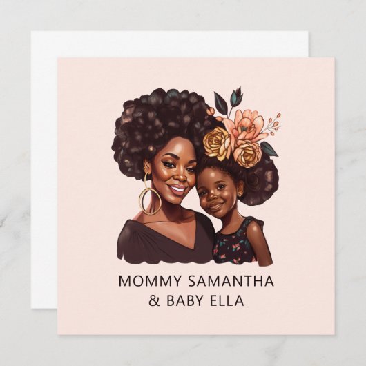 Personalisierte Mama und Tochter (20) (Vorne/Hinten)