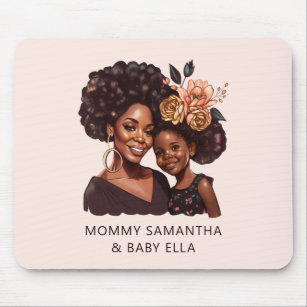 Personalisierte Mama und Tochter (20) Mousepad