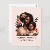 Personalisierte Mama und Tochter (21) Postkarte (Vorne/Hinten)