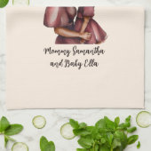 Personalisierte Mama und Tochter (2) Geschirrtuch (Gefaltet)