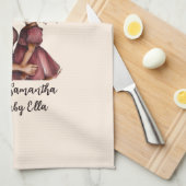 Personalisierte Mama und Tochter (2) Geschirrtuch (Viertel Falte)