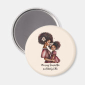 Personalisierte Mama und Tochter (2) Magnet (Vorderseite/Rückseite)