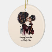 Personalisierte Mama und Tochter (4) Keramik Ornament (Links)
