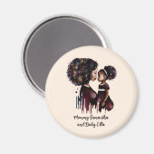 Personalisierte Mama und Tochter (4) Magnet (Vorderseite/Rückseite)