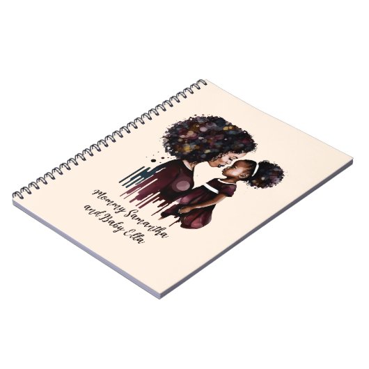 Personalisierte Mama und Tochter (4) Notizblock (Linke Seite)