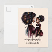 Personalisierte Mama und Tochter (4) Postkarte (Vorne/Hinten)