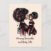 Personalisierte Mama und Tochter (4) Postkarte (Vorderseite)