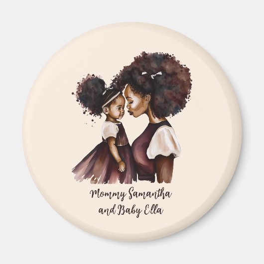 Personalisierte Mama und Tochter (5) Magnet (Vorne)