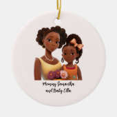 Personalisierte Mama und Tochter (7) Keramik Ornament (Vorne)