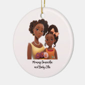 Personalisierte Mama und Tochter (7) Keramik Ornament (Links)