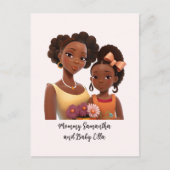 Personalisierte Mama und Tochter (7) Postkarte (Vorderseite)