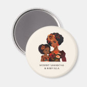 Personalisierte Mama und Tochter (9) Magnet (Vorderseite/Rückseite)