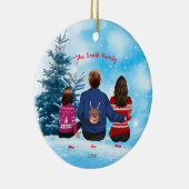 Personalisierte Mama Vater Girl Keramik Ornament (Rechts)