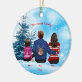 Personalisierte Mama Vater Girl Keramik Ornament (Links)