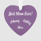 Personalisierte Mama-Verzierung Ornament (Rückseite)