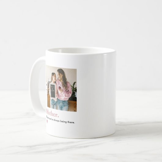 Personalisierte Mama Vielen Dank Foto Kaffeetasse (Vorderseite Links)
