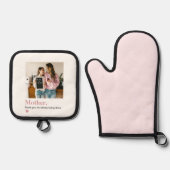 Personalisierte Mama Vielen Dank Foto Ofenhandschuh & Topflappen-Set (Vorderseite)