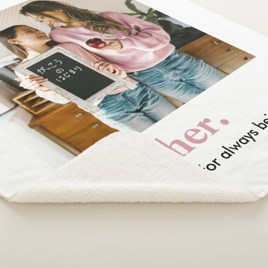 Personalisierte Mama Vielen Dank Foto Sherpadecke (3/4)