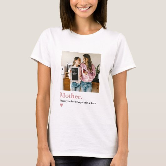 Personalisierte Mama Vielen Dank Foto T-Shirt (Vorderseite)