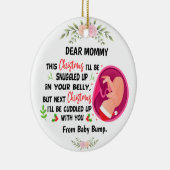 Personalisierte Mama vor Weihnachten vor dem Baby- Keramik Ornament (Rechts)
