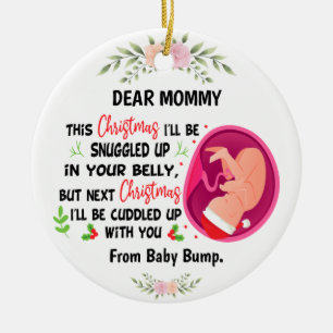 Personalisierte Mama vor Weihnachten vor dem Baby- Keramik Ornament