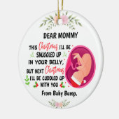 Personalisierte Mama vor Weihnachten vor dem Baby- Keramik Ornament (Links)