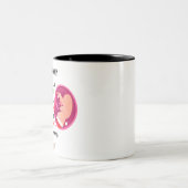 Personalisierte Mama vor Weihnachten vor dem Baby- Zweifarbige Tasse (Mittel)