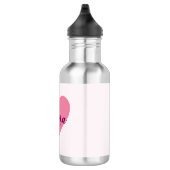 Personalisierte "Mama" Wasserflasche - rosa Herz (Rechts)
