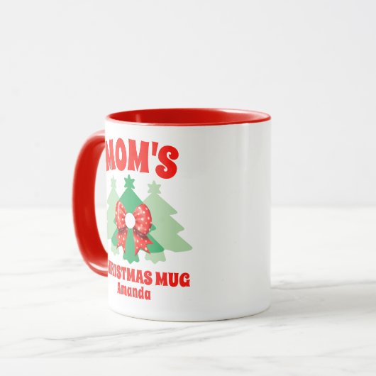 Personalisierte Mama Weihnachten Tasse (Vorderseite Links)
