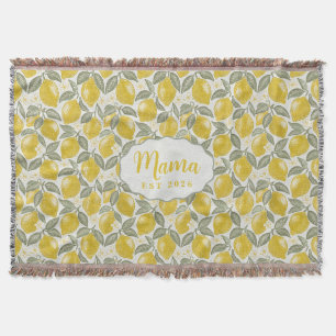 Personalisierte Mama-Zitronen-Webschlinge Decke