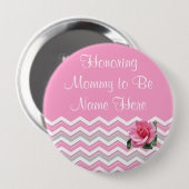 PERSONALISIERTE Mama, zum Baby-Duschen-Button zu Button (Vorne & Hinten)