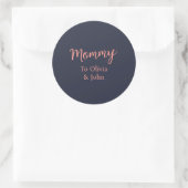 Personalisierte Mami Runder Aufkleber (Tasche)