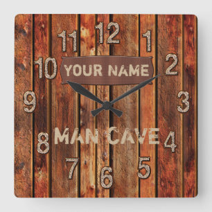 PERSONALISIERTE Man Cave Wanduhr mit Ihrem NAMEN